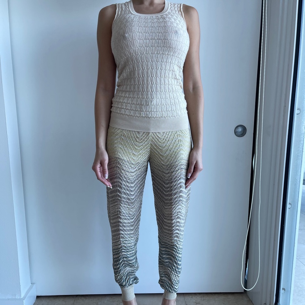 Missoni Knit Sleeveless Ivory Top Size 40
